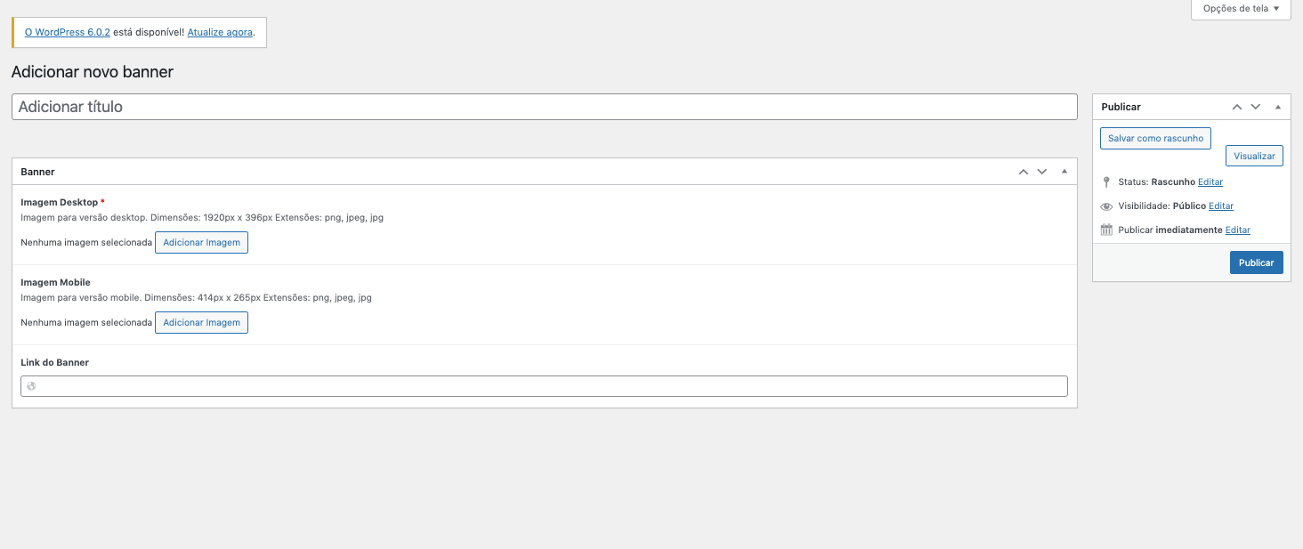Vis�o geral criar banner