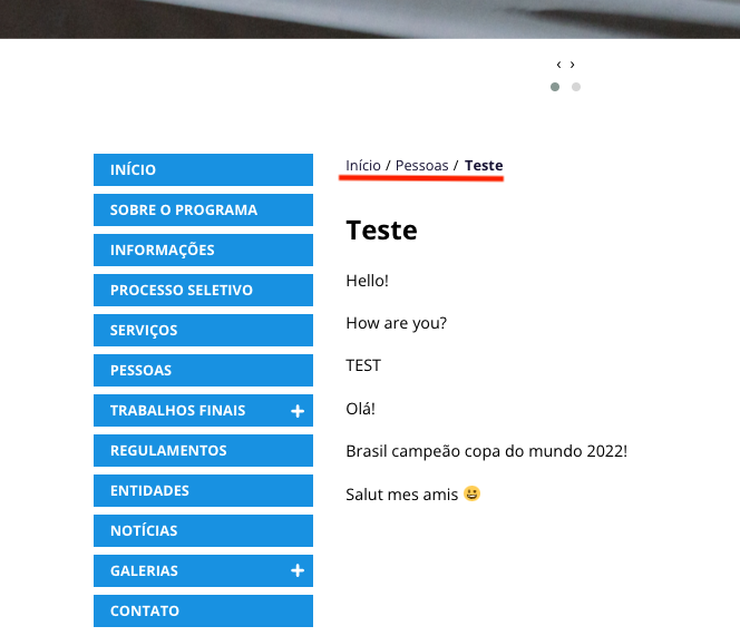 Menu de Configura��o