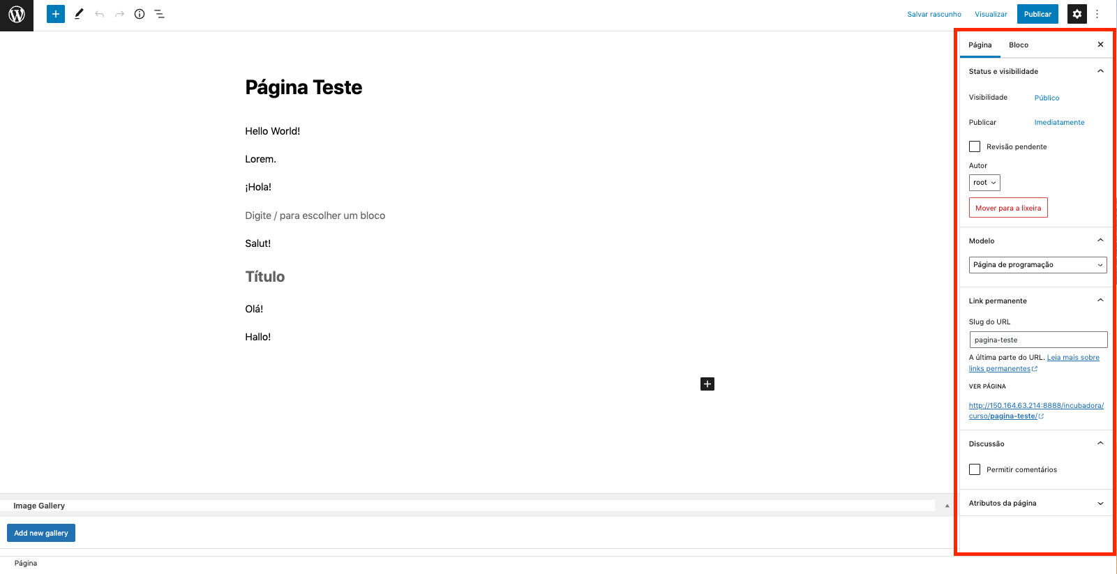 Menu de Configura��o