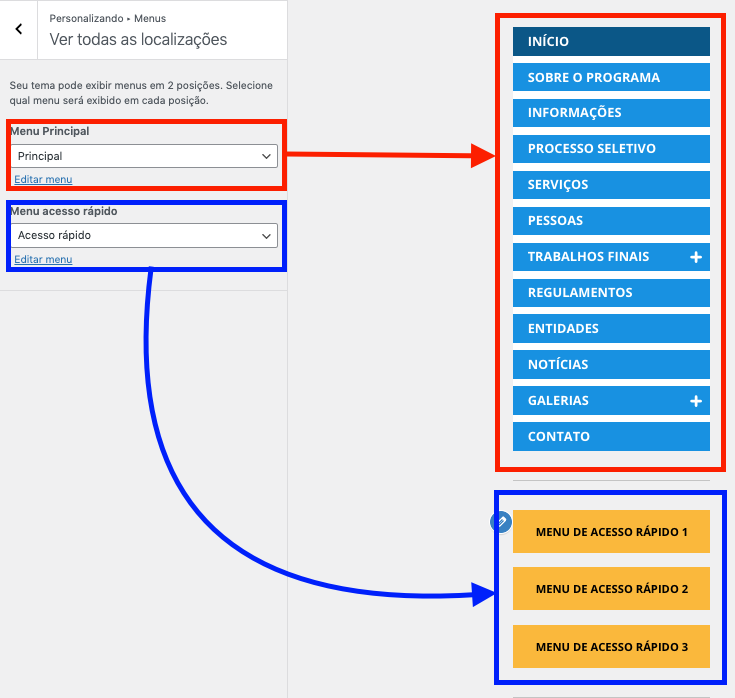 Mudar posi��o dos menus