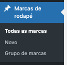 Menu Localizado rodap�s