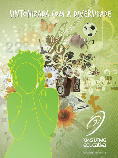 An&uacute;ncio da R&aacute;dio UFMG Educativa - sintonizada com a diversidade