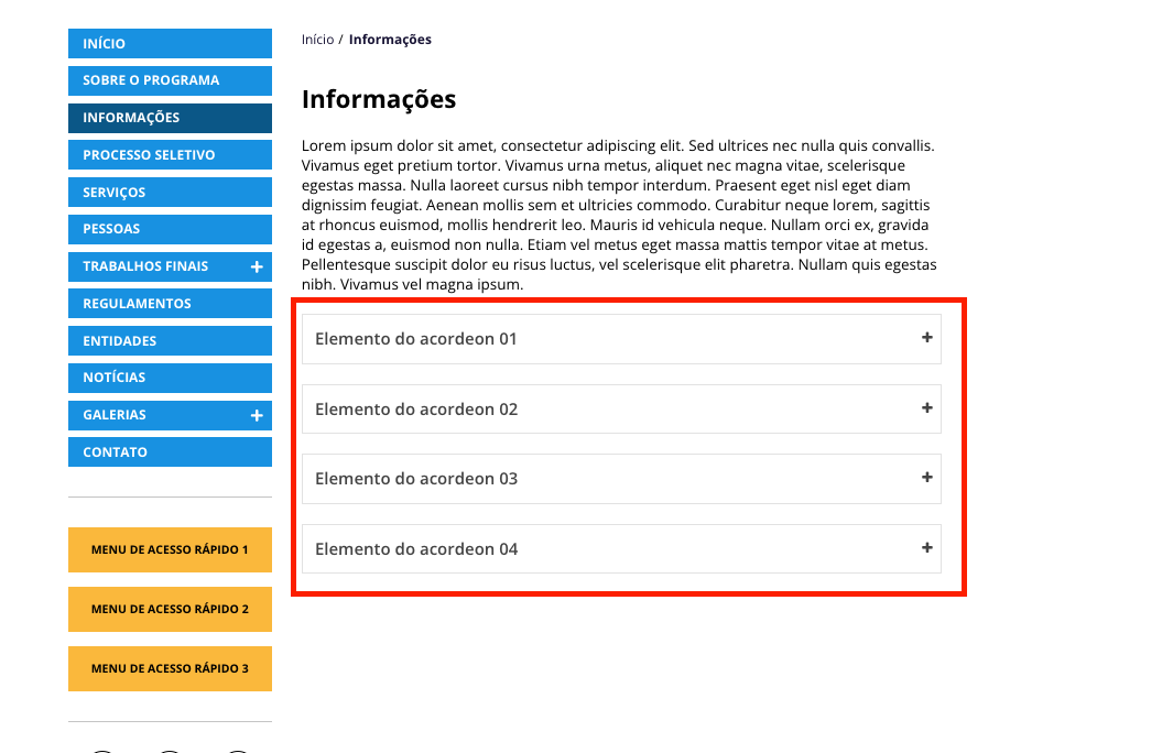Exemplo de accordion