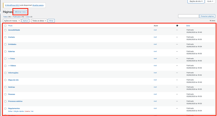 Menu Localizado Personalizar