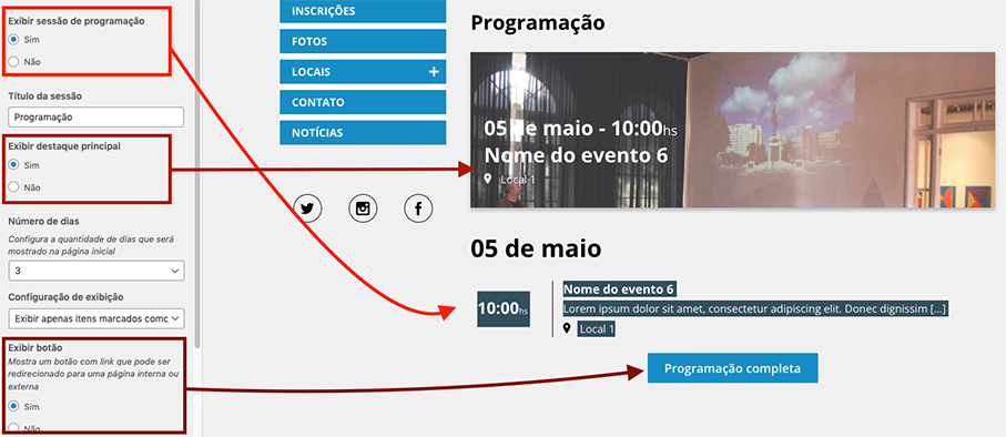 Interface Programação