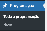 Menu localizado programacao