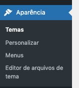 Menu Localizado Personalizar