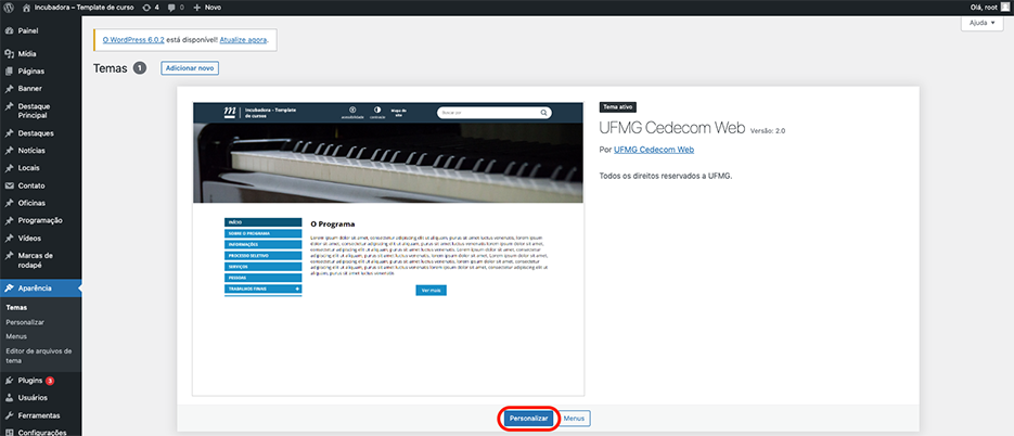 Visão geral de Temas