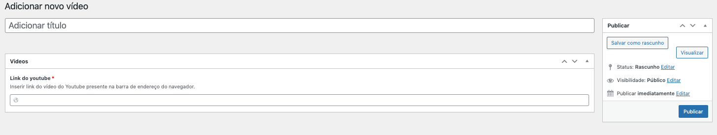 Menu Localizado Vídeos